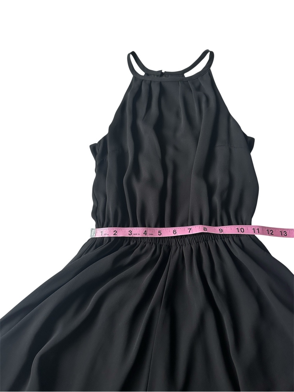 Banana Republic Black Halter Fit & Flare A-line Dress - Picture 3 of 8